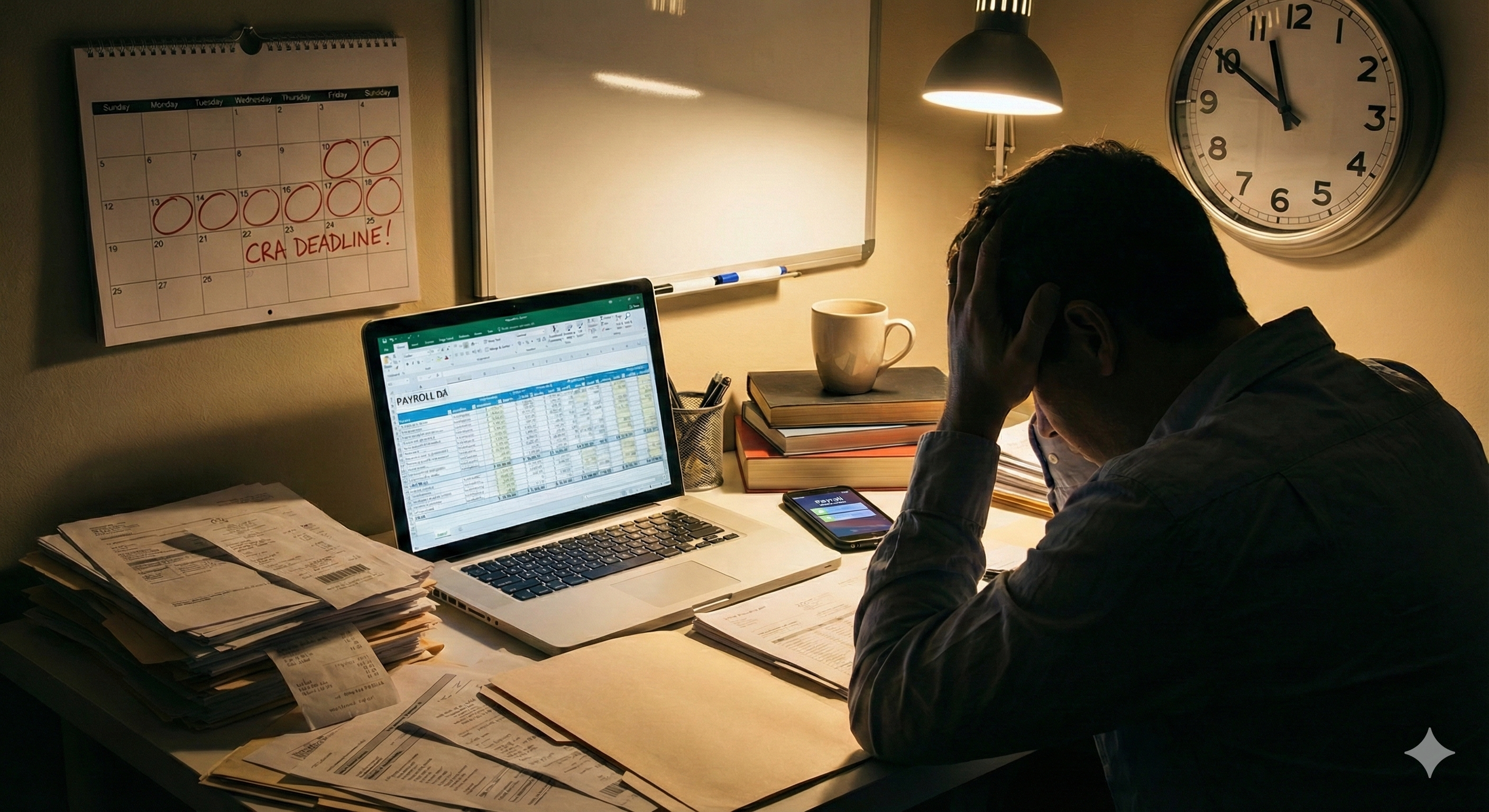Man setting at desk while CRA deadline approaches